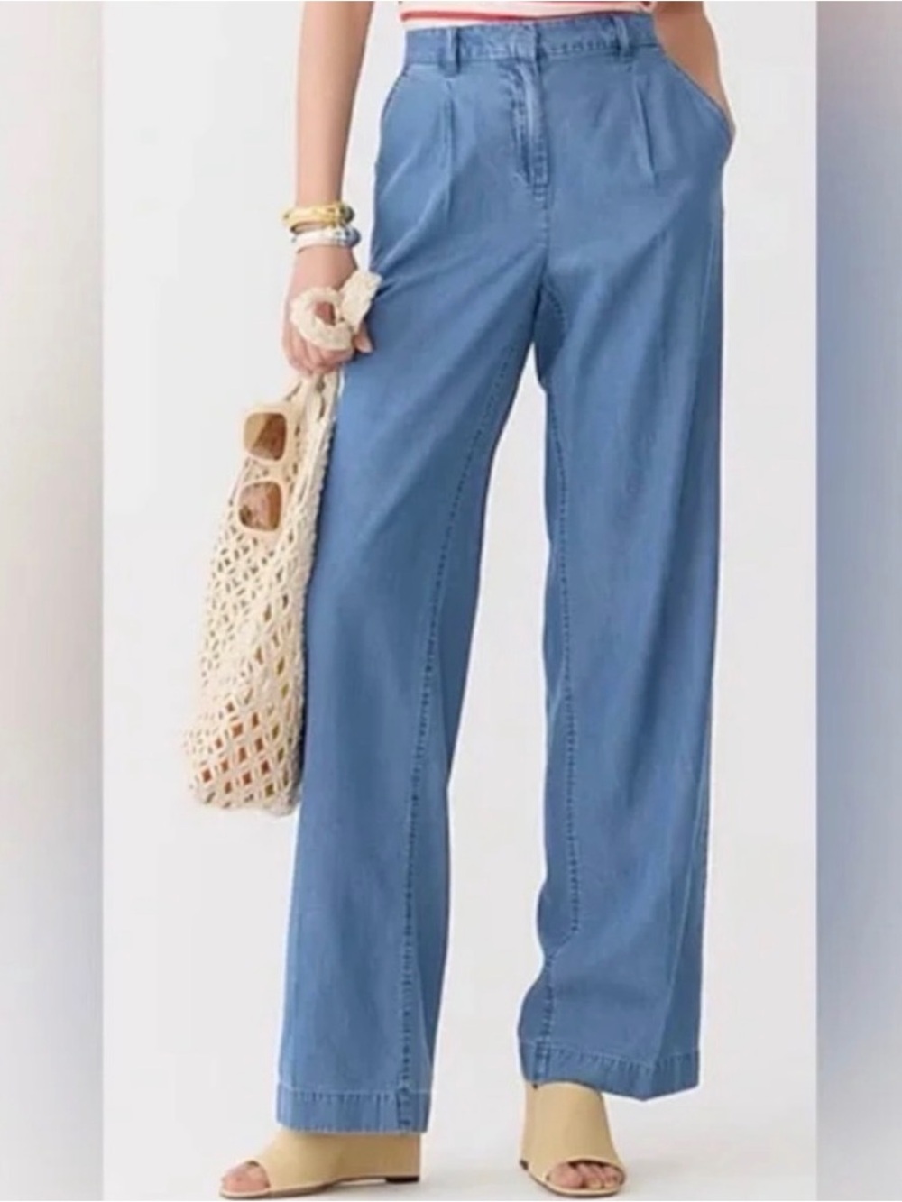J.Crew Capeside pant in lightweight chambray - Picture 2 of 7